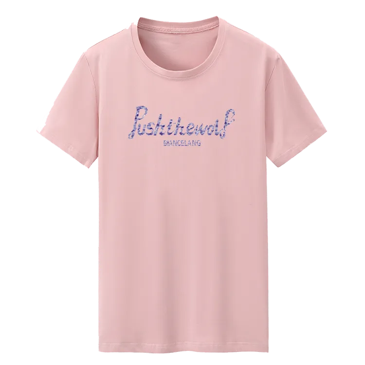 鞭策狼男圆领t恤冰丝凉感短袖运动T恤重磅纯色夏青年潮流新款服装