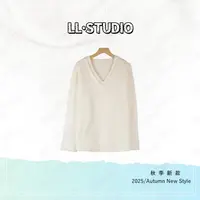 妙兮·LL秋季新款时尚气质百搭宽松设计款拼接假两件套装*20252635