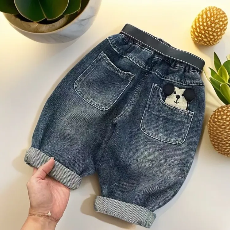 童装男童牛仔裤2025新款洋气儿童裤子宝宝长裤春秋装中小童休闲裤