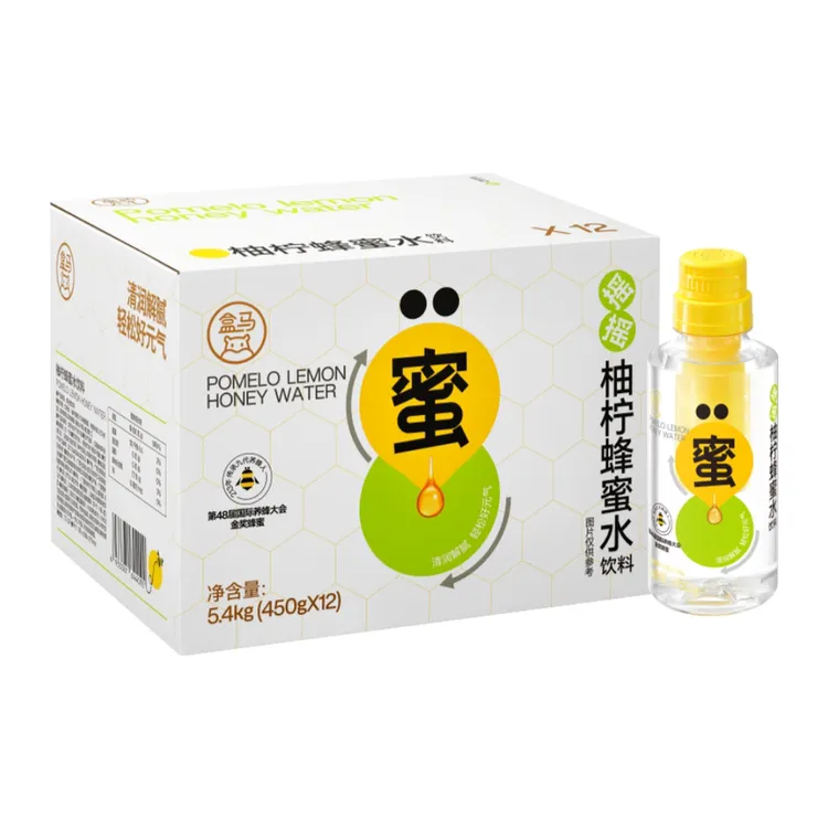 盒马 摇摇柚柠蜂蜜水 450g*12瓶