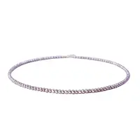 合金仿珍珠项链 淡紫色小米珠项链 ZR-B819