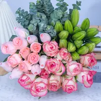 【爱莎组合】艾莎玫瑰+粉玫瑰+香水百合+配草1扎 云南基地直发鲜花