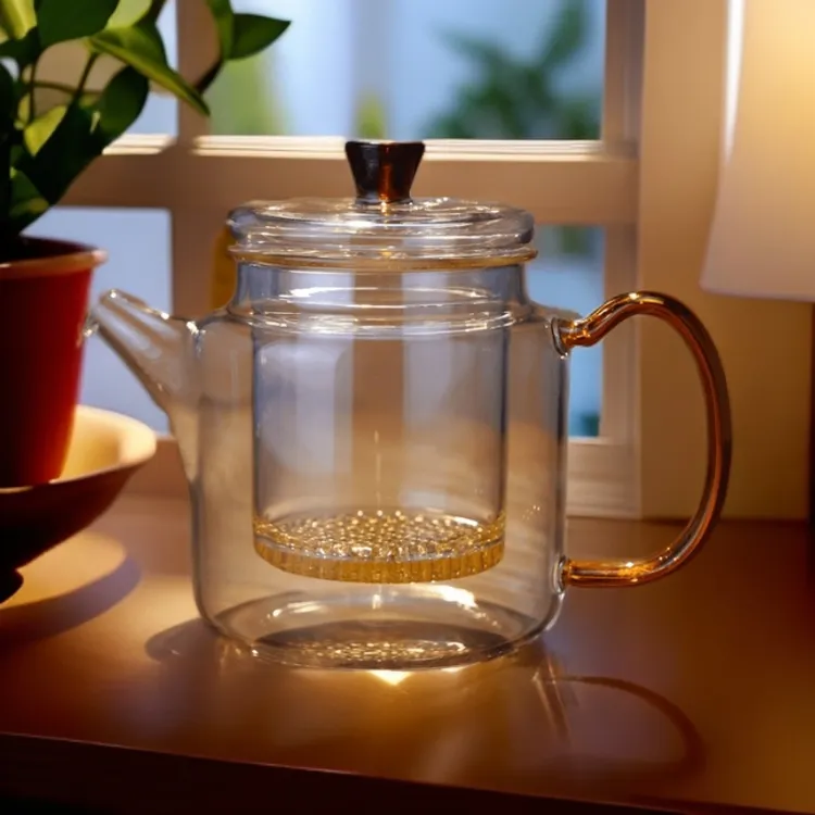 茶具家用加厚泡茶壶耐热花茶壶煮茶壶手工茶具家用加厚茶壶茶具