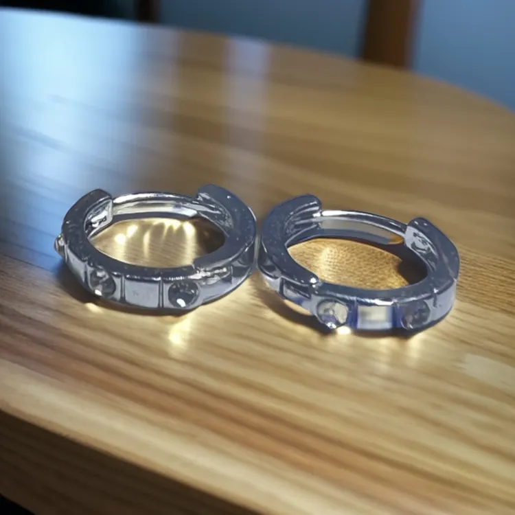 钛钢耳饰 经典耳圈原创设计金耳环朋克风金色百搭日韩耳饰