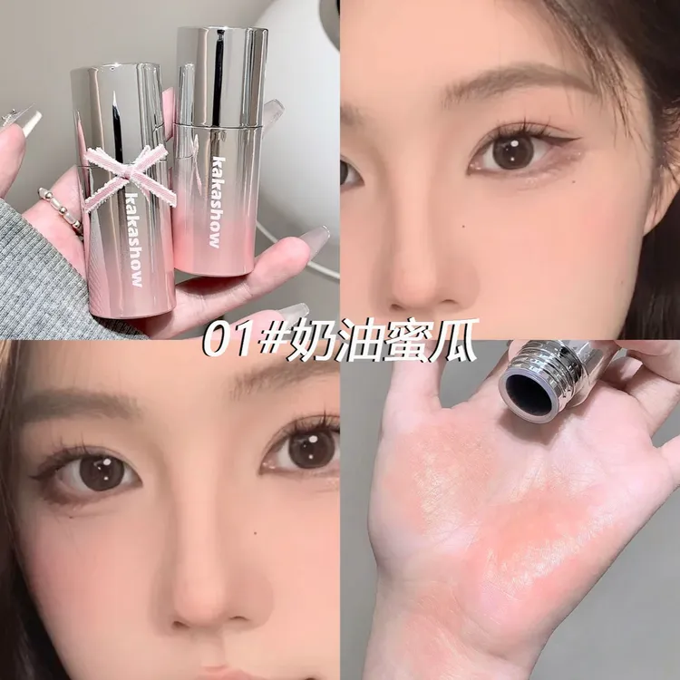 颊彩液体腮红液爆款水光膨胀收缩显色无花果土杏色平价女提亮哑光