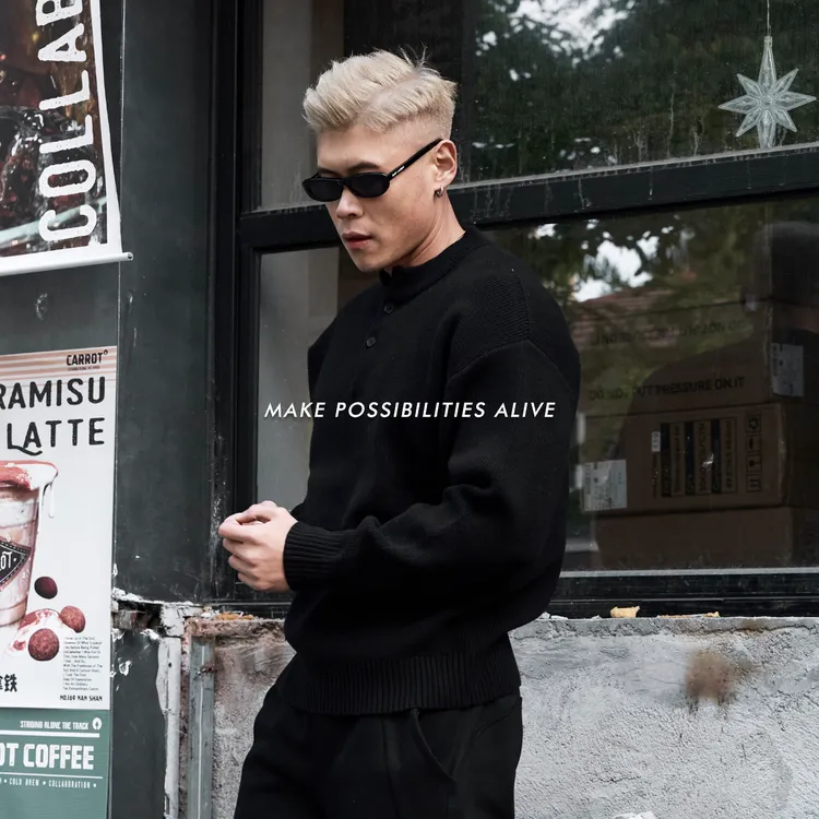 MPA PumpClub冬季美式重磅680g针织亨利领三纱提花休闲毛衣