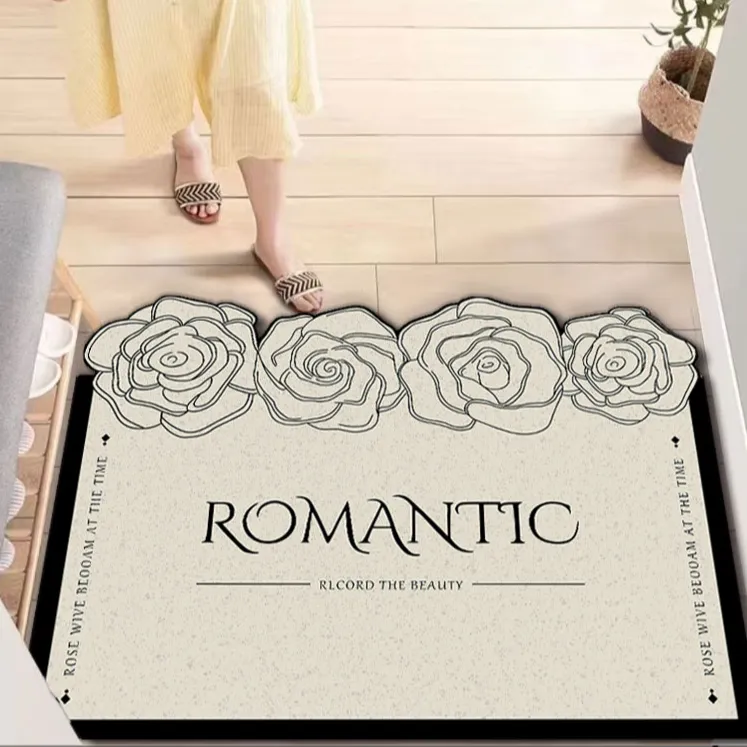 入户门丝圈法式轻奢地垫可剪裁进门防尘防滑耐脏脚垫门口蹭土地垫