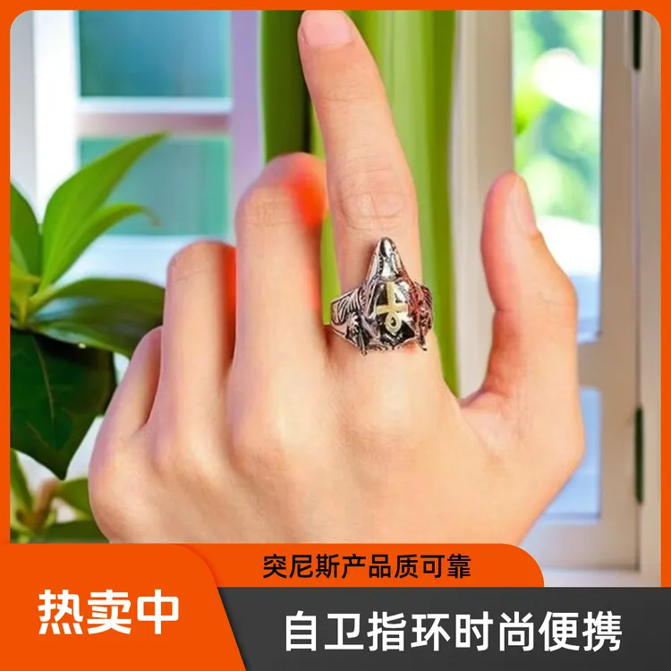 小众复古宫廷风格银色百搭手工指环银戒时尚安全防卫