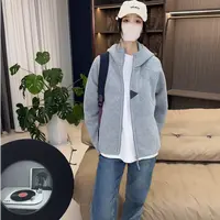 重磅双面摇粒绒立体裁剪冬季加厚防风保暖男女情侣款户外连帽外套