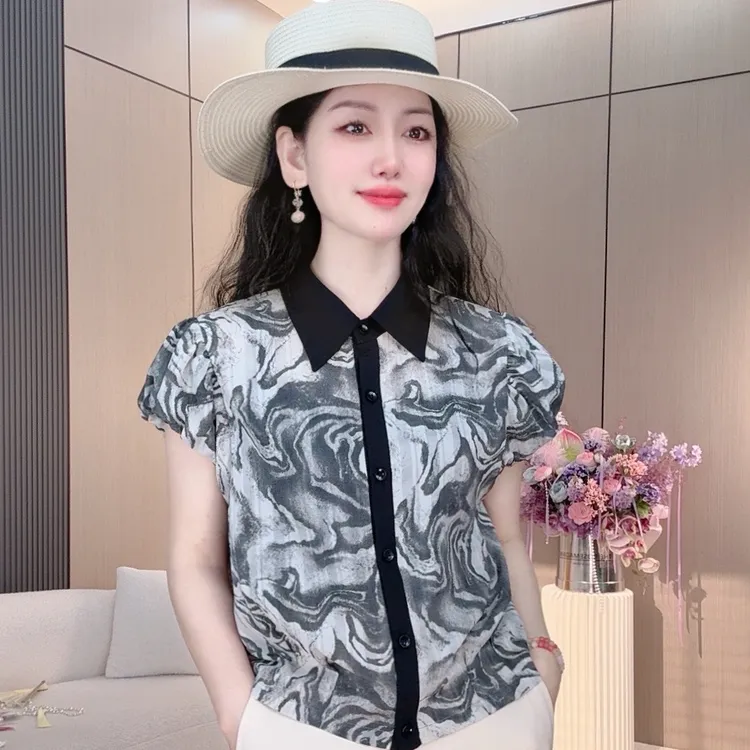 【6692】2025新款夏季女士T恤开衫圆领国透气柔软休闲时尚