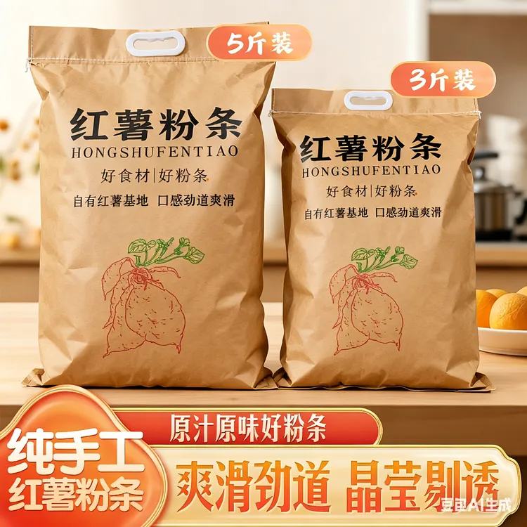 河南传统手工红薯粉条特细粉禹州特产支持试吃