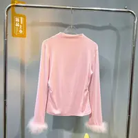 727/#秋季新款新中式《出水芙蓉》长袖国潮风女士圆领上衣百搭
