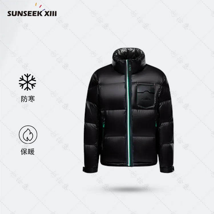三防锁热】保暖抗寒鸭绒羽绒服男士户外立领防风保暖羽绒服383005