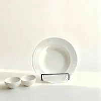 高温白瓷餐盘碟子纯白家用菜盘可微波创意陶瓷餐具单个碟餐盘