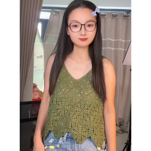 拼花钩针马甲视频教程