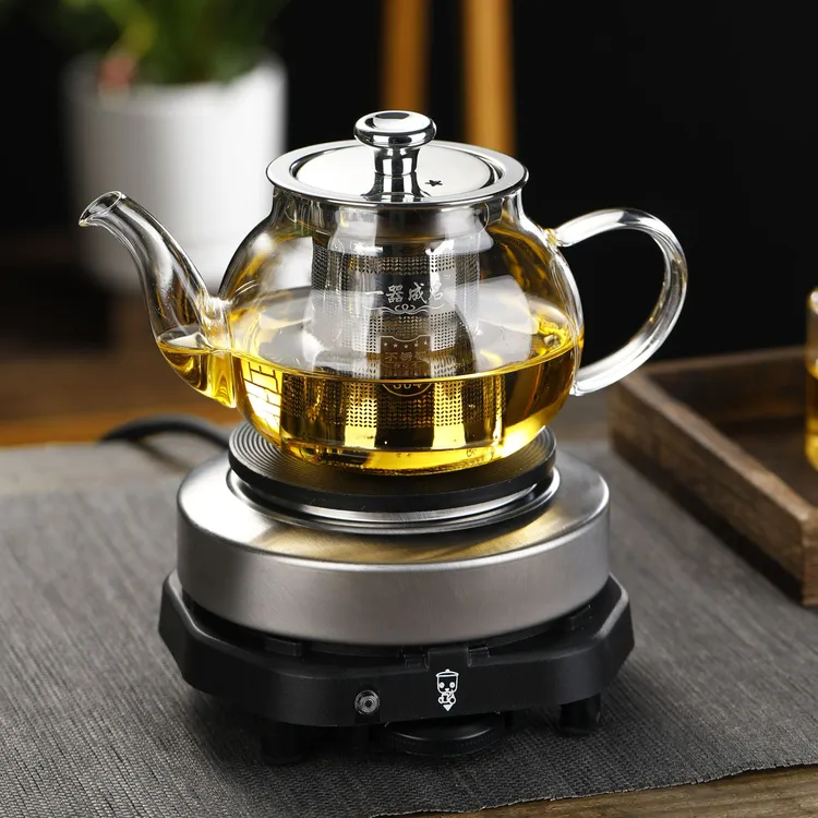 玻璃泡茶壶2025新款家用加厚耐高温单壶茶水分离电陶炉侧把煮茶具
