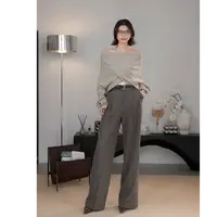 LYNEE【西区晨雾】叠穿青果领针织衫女秋冬纯羊毛毛衣LGD2FAK127