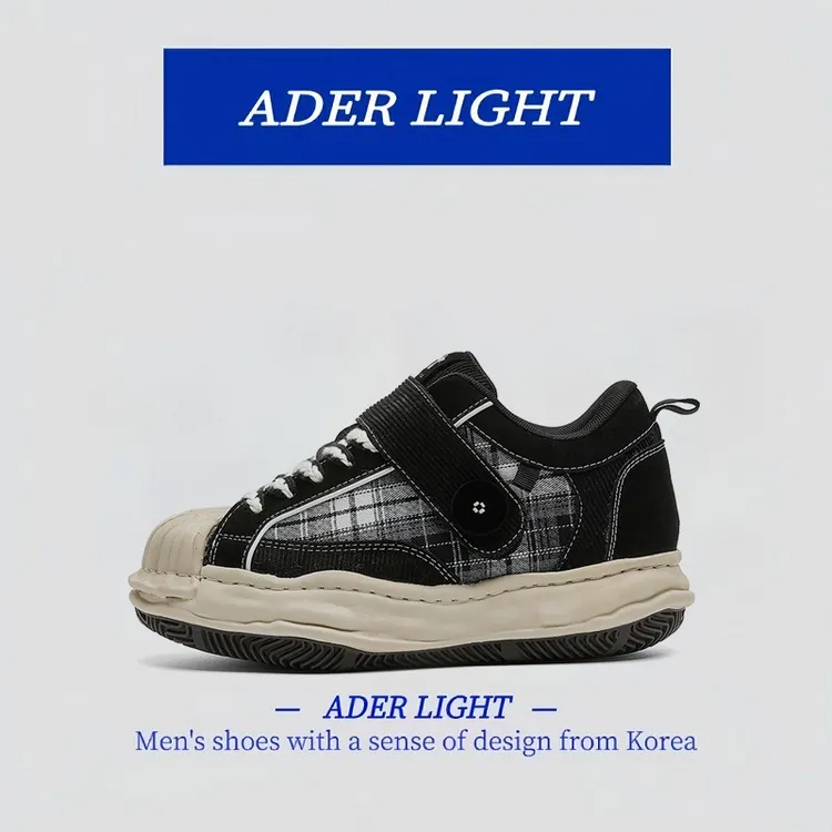 韩国ADER LT隐形增高7CM秋冬款男贝壳头情侣户外百搭休闲厚底板鞋