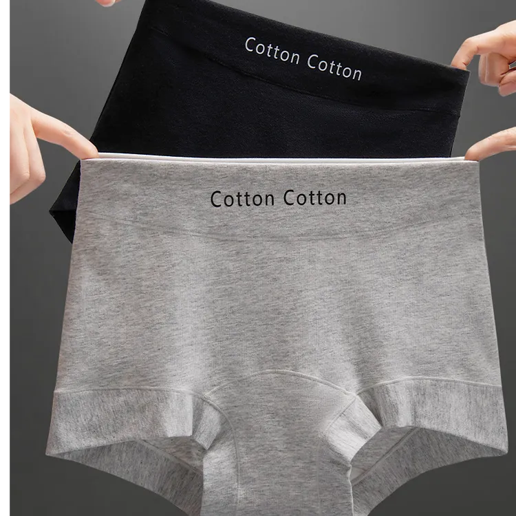 80-160斤女士平角裤纯棉运动舒适包臀中高腰夏季薄款四角内裤T01