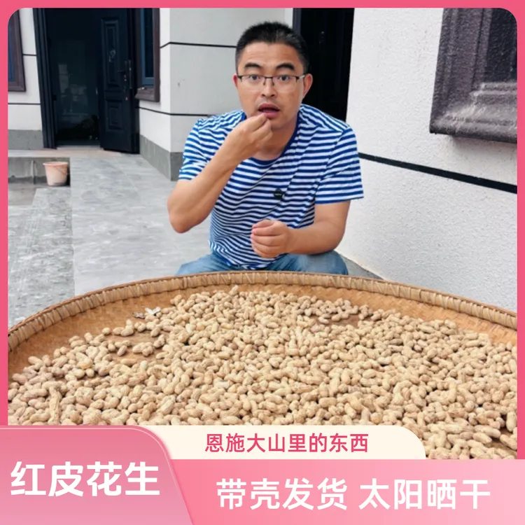 恩施红皮生花生 带壳太阳晒干