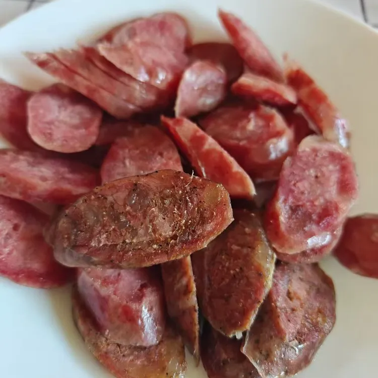 溧阳天目湖正宗农家乡村香肠咸味腊味腊香肠腊肠传统工艺黑猪肉