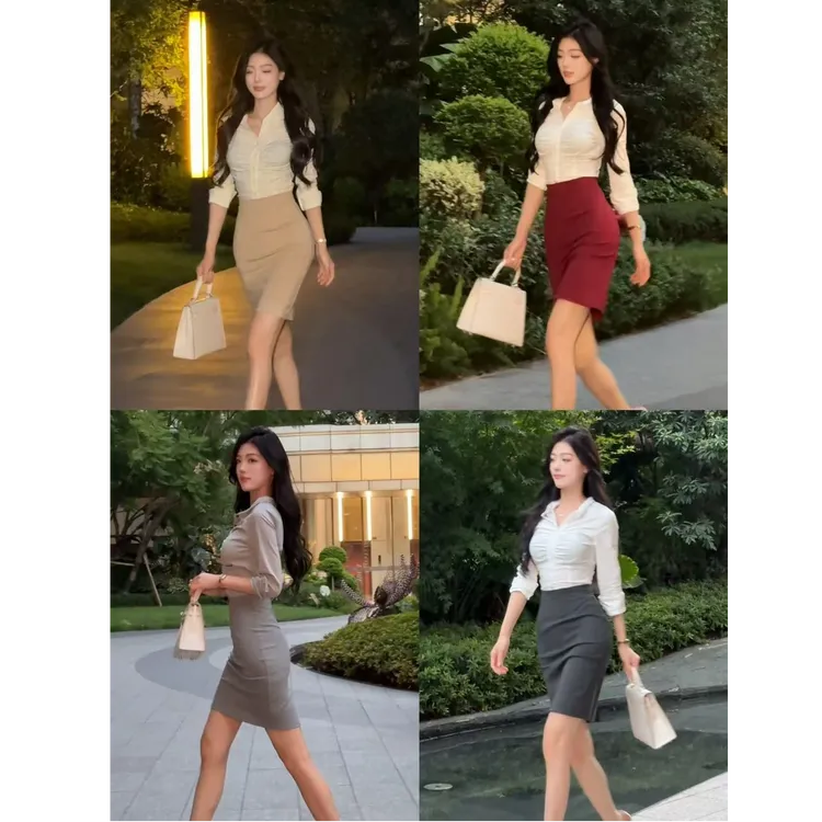 希野逸儿/优雅御姐高腰气质百搭包臀裙女夏季紧身韩系显瘦半身裙