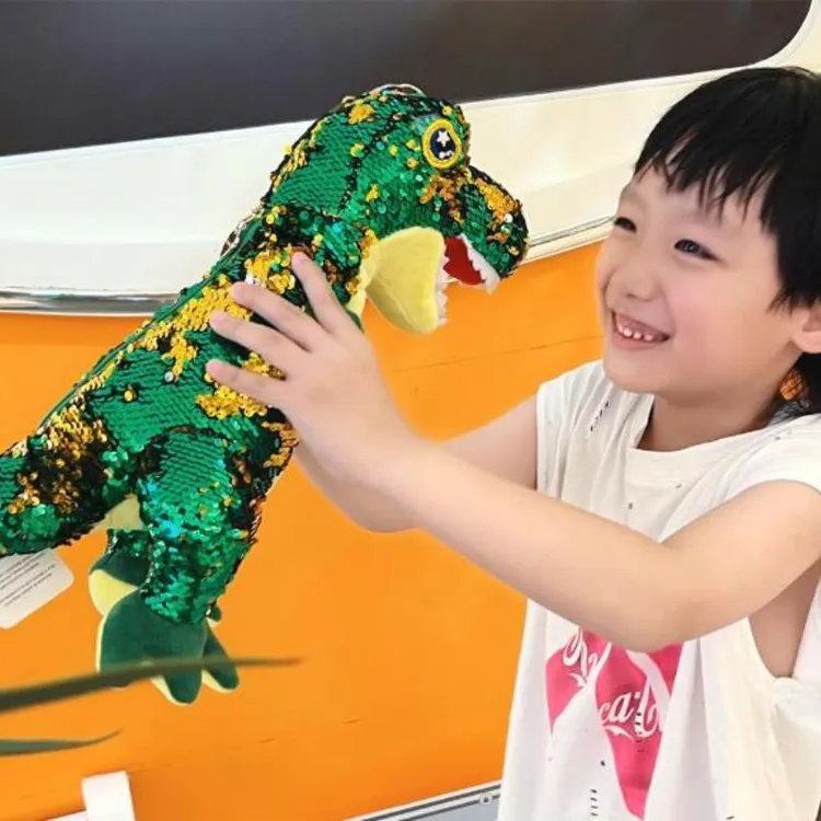 网红爆款霸王龙亮片恐龙公仔生日拍照品牌玩具礼物