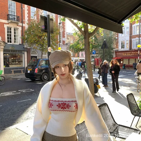 时尚套装秋冬冬季慵懒风针织休闲风显瘦气质网红短款百搭复古百搭