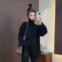 【文乐乐】秋季新款韩版洋气经典时尚休闲潮流坑条针织毛衣6376