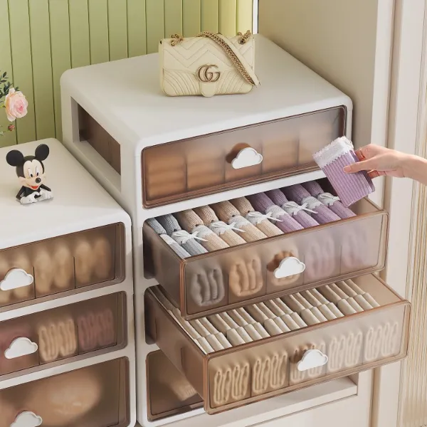 内衣三合一收纳盒抽屉式家用衣柜分层神器内裤袜子贴身衣物整理箱