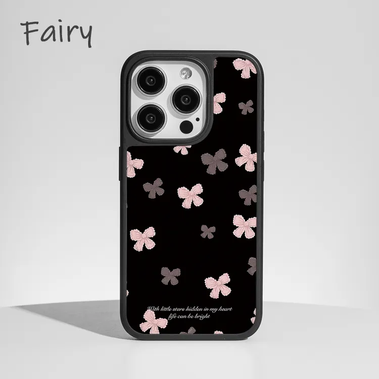 复古蝴蝶结适用苹果16promax手机壳iphone15新款14全包高级13磁吸