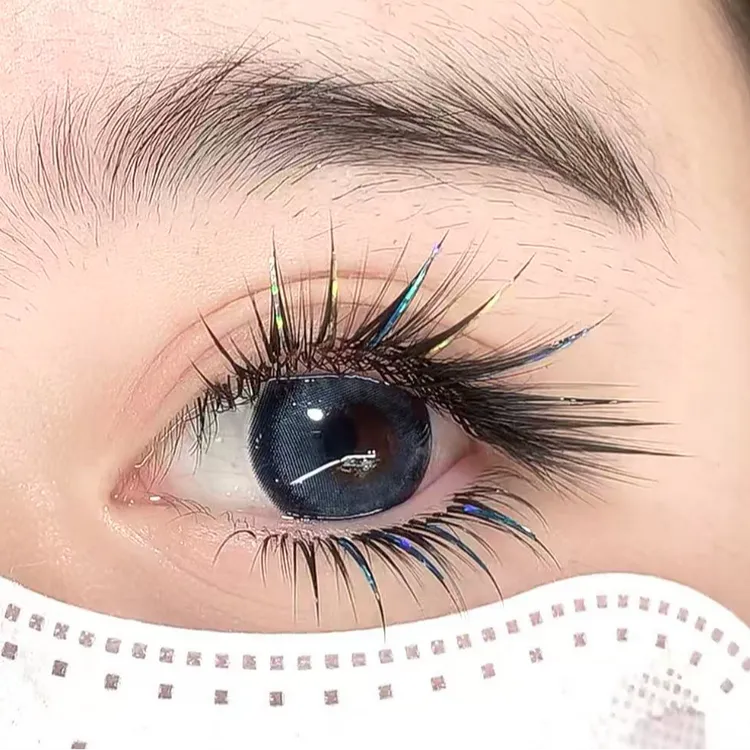 镭射极光睫毛彩色假睫毛