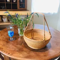 花间事提篮竹编框