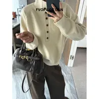 FVOFV【冬暖】立领百搭羊毛高领套头毛衣X0001（起球）