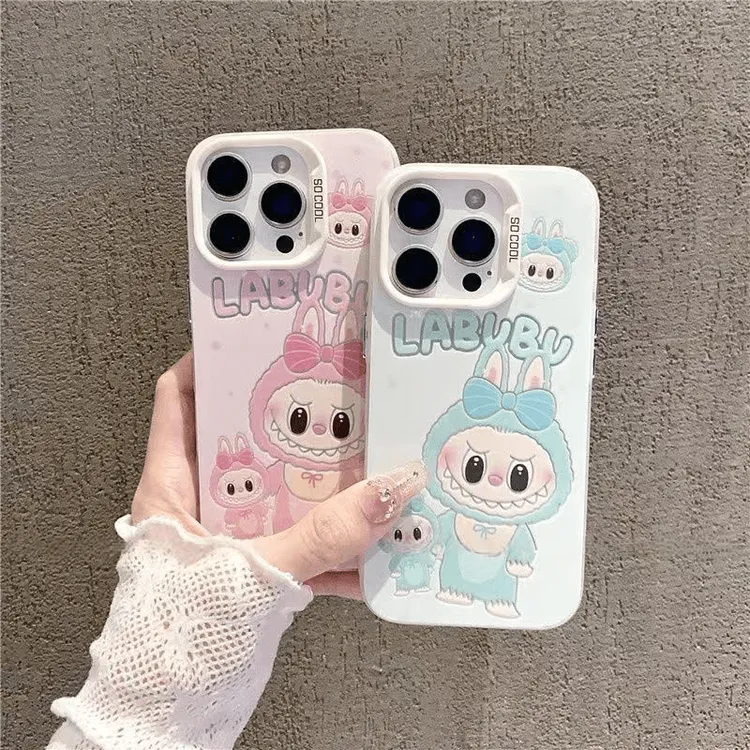 大小拉布布适用于苹果iqoo华为oppo小米vivo一加彩银手机防摔壳