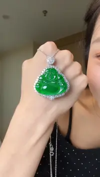 【闪购商品】翡翠吊坠(不含链)银S925镶嵌天然翡翠吊坠