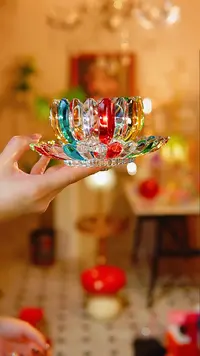  [碗碟套装]人工彩绘甜品碗莲花碗
