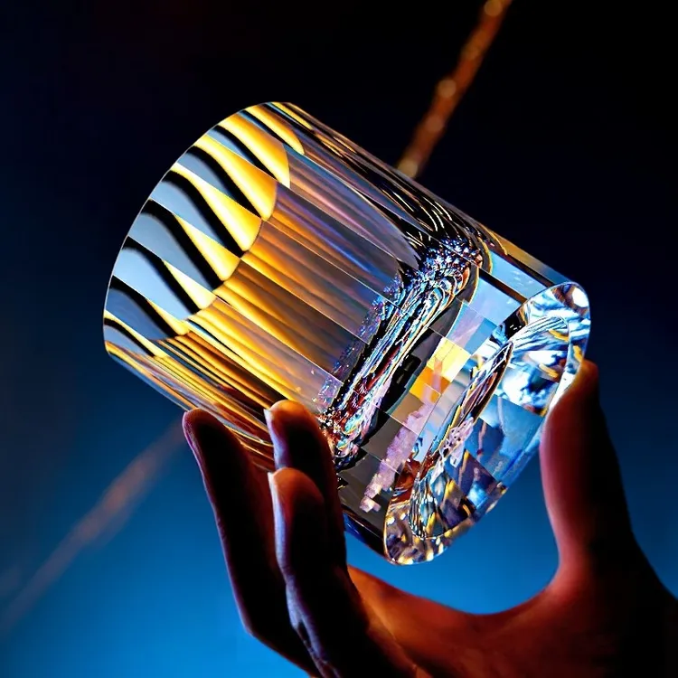 江户切子高级感水晶杯K9无铅12星座杯礼物酒杯轻奢水晶威士忌酒杯