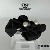 GREBUTY 5937 气质百搭【小糖豆】黑色多层珠珠闪闪肠圈发圈