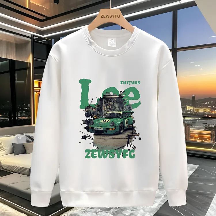 美式痞帅潮流宽松百搭长袖潮牌套头卫衣青年男款休闲加绒圆领上衣