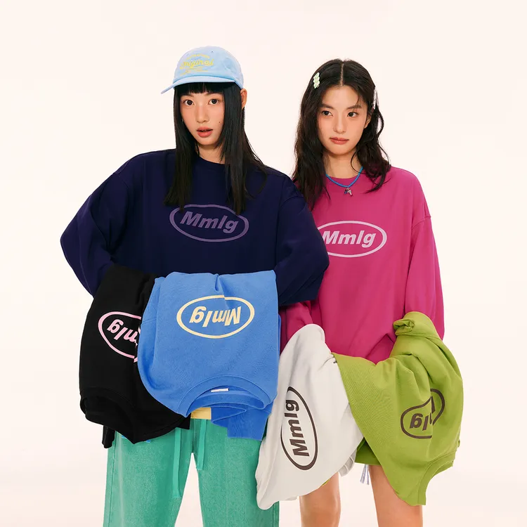 Mmlg25年秋新品logo圆领卫衣潮酷百搭男女同款欧若动感风EQA006