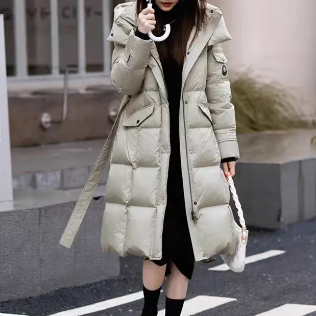 【Real&CTC】2025冬季新款时尚韩版加厚鹅绒羽绒服保暖过膝外套6565