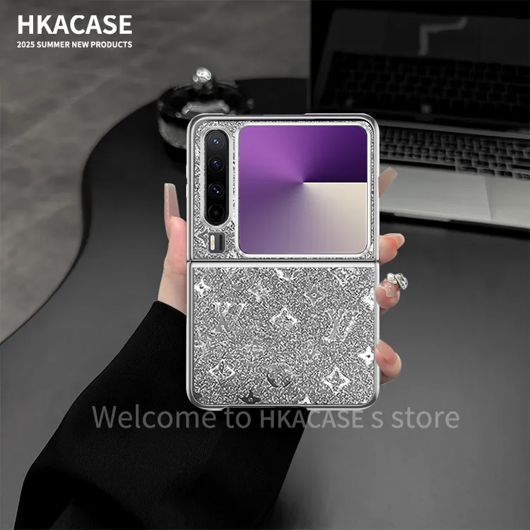 适用华为purax典藏版新款二合一折叠LV闪粉全包简约ins手机壳