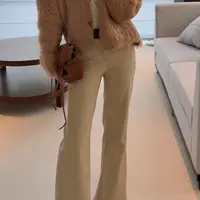 AFRESHM77【美式复古】微喇牛仔裤女冬季喇叭裤Y0341