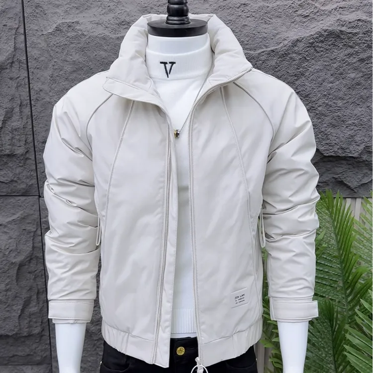 男士保暖防风韩版气质立领百搭休闲加厚男款户外棉衣0113