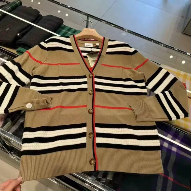 BURBERRY/博柏利 巴宝莉 女款 经典条纹 开衫