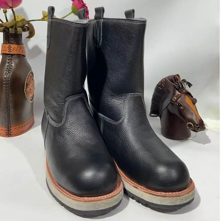 索伦部蒙途冬季男士防滑加棉牧区工作靴