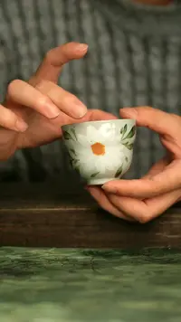 釉下彩陶瓷青诗集手工手绘瓷器