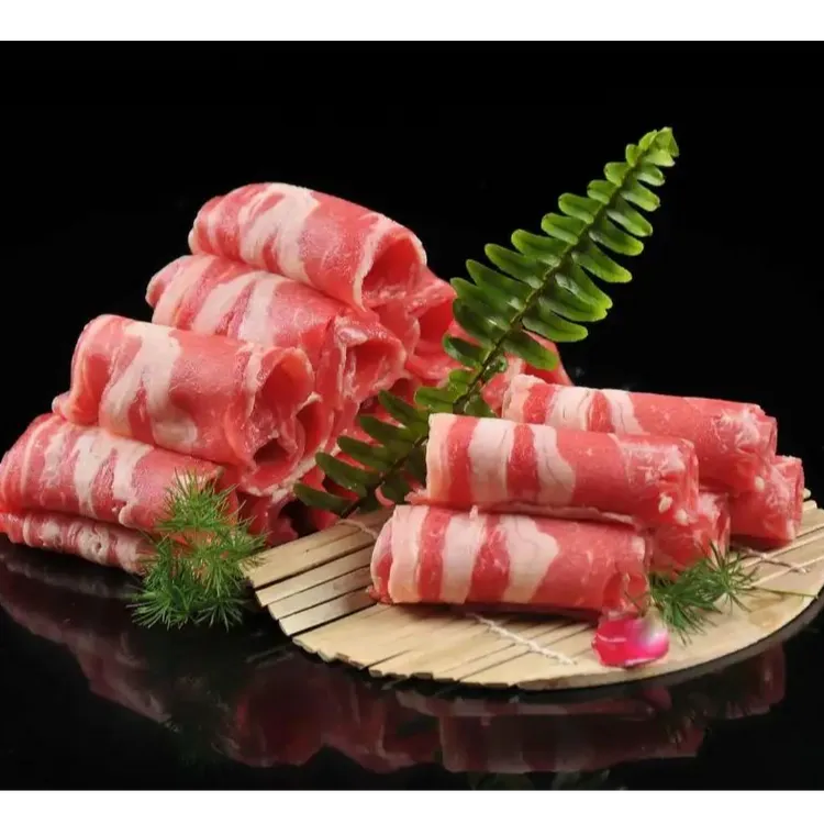 甄选100%原切原味肥牛卷冬天火锅家庭聚会烤肉