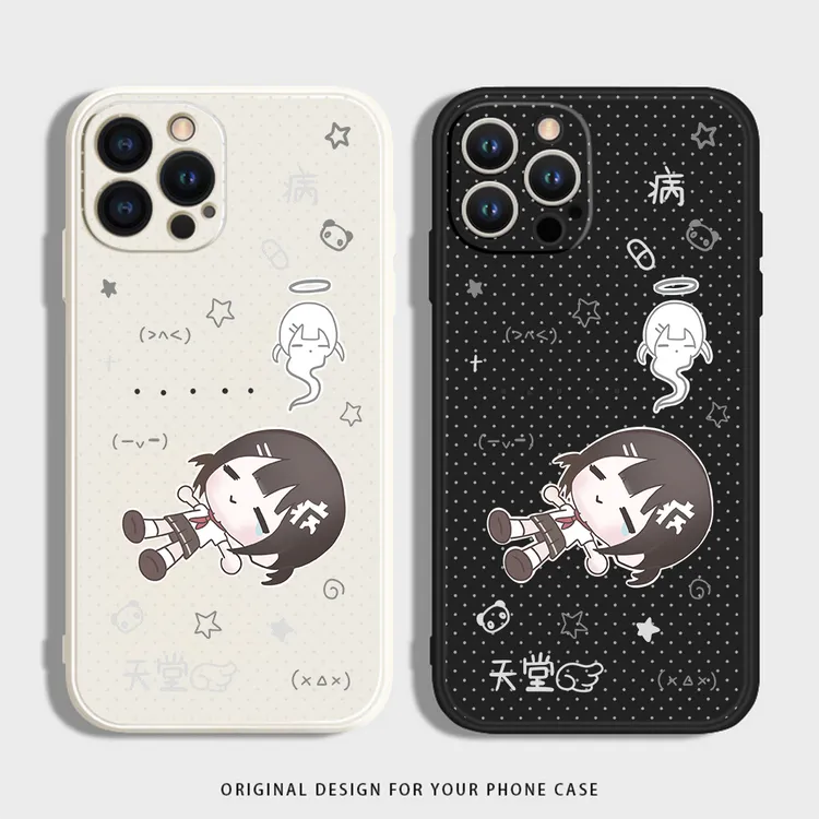 可爱卡通少女适用iphone17苹果16手机壳小米OPPO华为VIVO荣耀一加